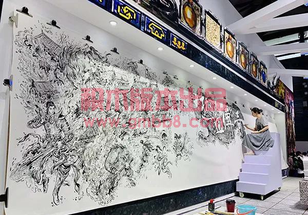 献礼热血传奇20周年 国外艺术家在2020ChinaJoy现场创作20米壁画-1.jpg